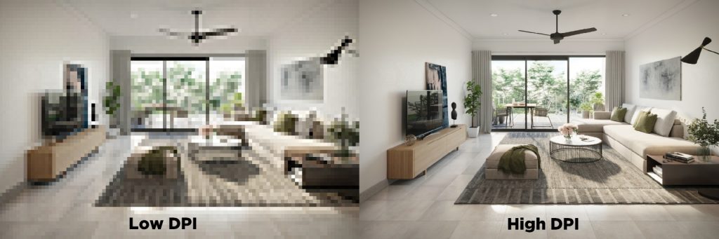 3D Rendering Resolution Explained (300dpi vs 100dpi)